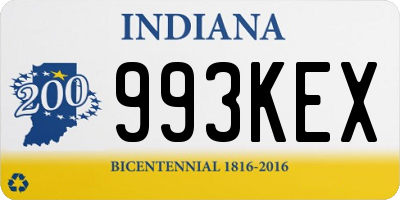 IN license plate 993KEX