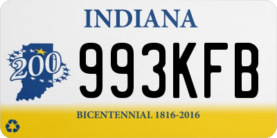 IN license plate 993KFB