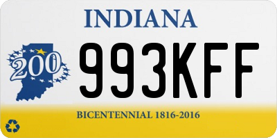 IN license plate 993KFF