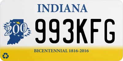 IN license plate 993KFG