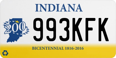 IN license plate 993KFK