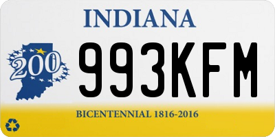 IN license plate 993KFM