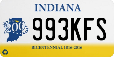 IN license plate 993KFS