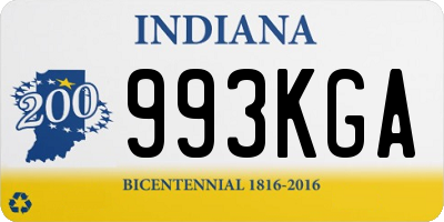 IN license plate 993KGA