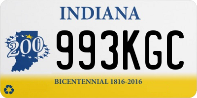 IN license plate 993KGC