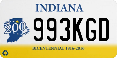 IN license plate 993KGD