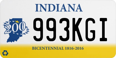 IN license plate 993KGI