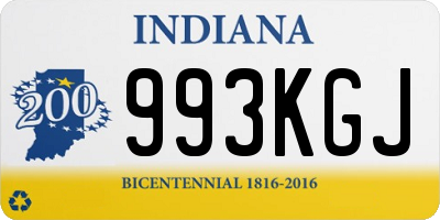 IN license plate 993KGJ
