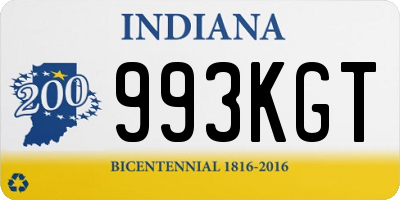 IN license plate 993KGT