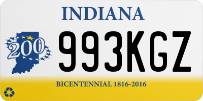 IN license plate 993KGZ