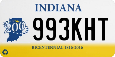 IN license plate 993KHT