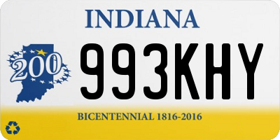 IN license plate 993KHY