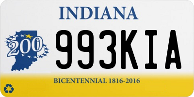 IN license plate 993KIA