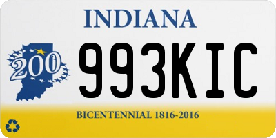 IN license plate 993KIC