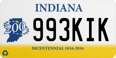 IN license plate 993KIK