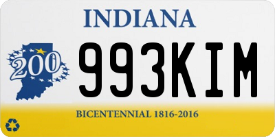IN license plate 993KIM