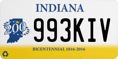 IN license plate 993KIV