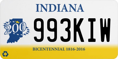 IN license plate 993KIW