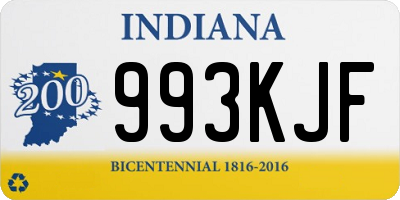 IN license plate 993KJF