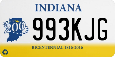 IN license plate 993KJG