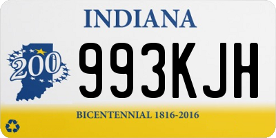 IN license plate 993KJH