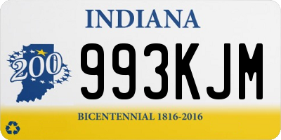 IN license plate 993KJM