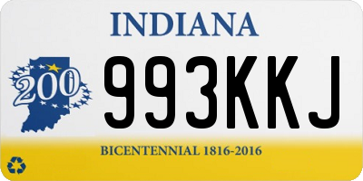 IN license plate 993KKJ