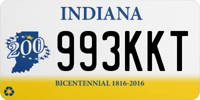 IN license plate 993KKT