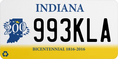 IN license plate 993KLA