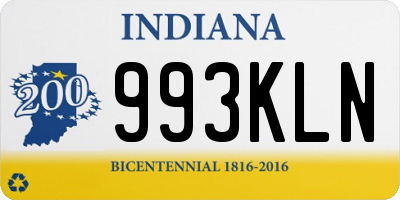 IN license plate 993KLN