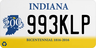 IN license plate 993KLP