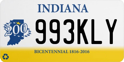 IN license plate 993KLY