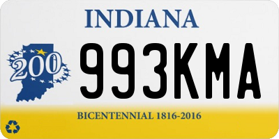 IN license plate 993KMA