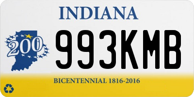 IN license plate 993KMB