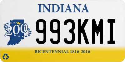 IN license plate 993KMI