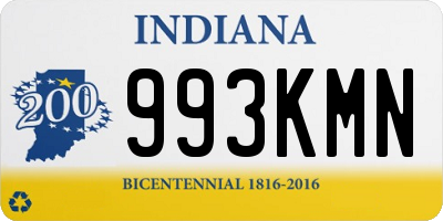 IN license plate 993KMN