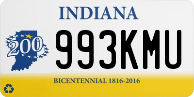 IN license plate 993KMU