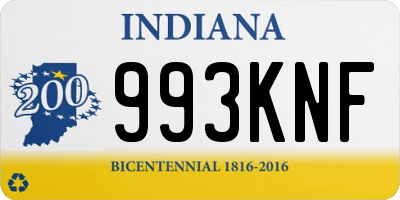 IN license plate 993KNF