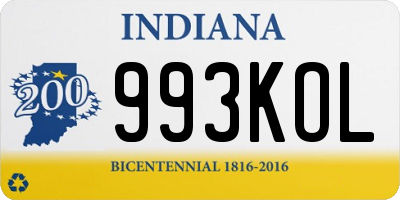 IN license plate 993KOL