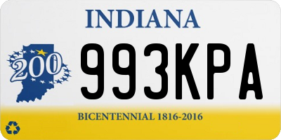 IN license plate 993KPA