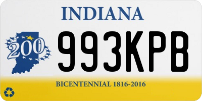 IN license plate 993KPB