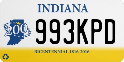 IN license plate 993KPD