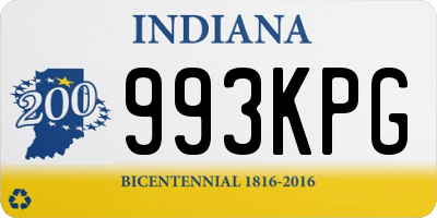 IN license plate 993KPG