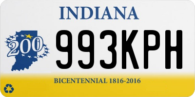 IN license plate 993KPH