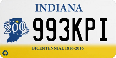 IN license plate 993KPI