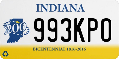 IN license plate 993KPO