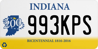 IN license plate 993KPS