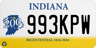 IN license plate 993KPW