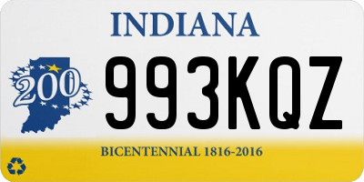 IN license plate 993KQZ