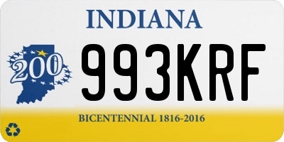 IN license plate 993KRF